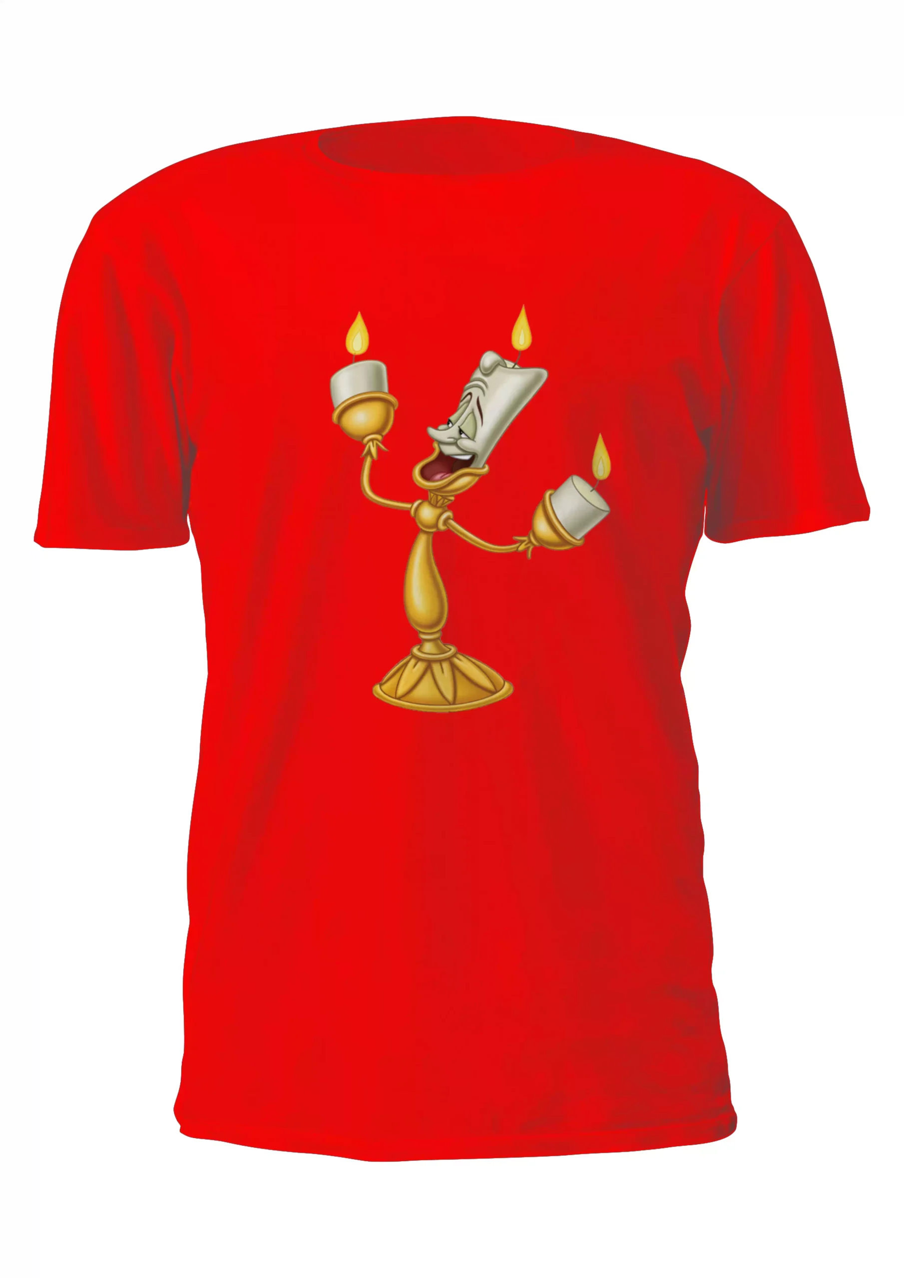 La Bella Y La Bestia Vela Lumiere Remera Friki Tu Eres #7 - Imagen 5