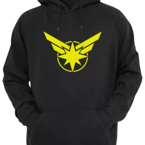 Capitana Marvel Logo Buzo Canguro Friki Tu Eres #4